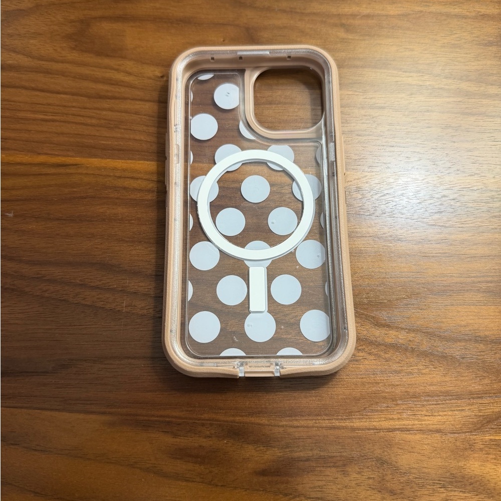 iPhone 15 plus Polka Dot Clear Phone Case